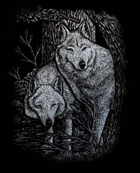 Royal & Langnickel Wolves In Tre Scraperfoil Silver Silf23
