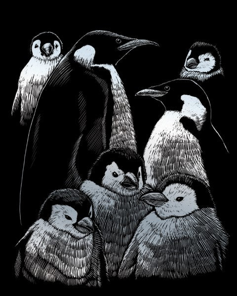 Royal & Langnickel Penguins 2 Scraperfoil Silver Silf37