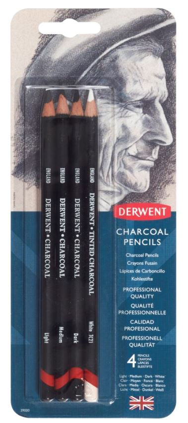 Derwent Charcoal Pencils Blister Of 4 39000