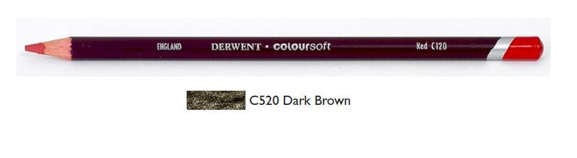 Derwent Coloursoft Pencils Dark Brown 0701004