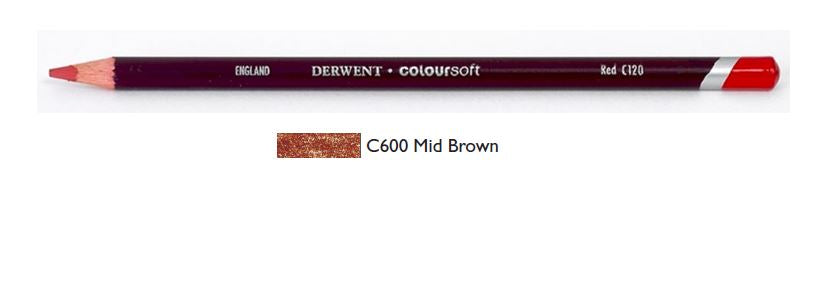 Derwent Coloursoft Pencils Mid Brown 0701012