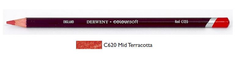 Derwent Coloursoft Pencils Mid Terracotta 0701014