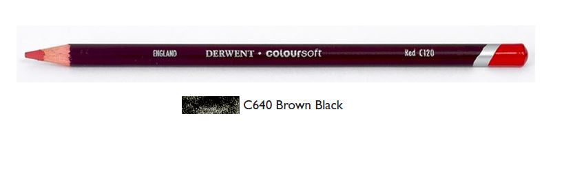 Derwent Coloursoft Pencils Brown Black 0701016