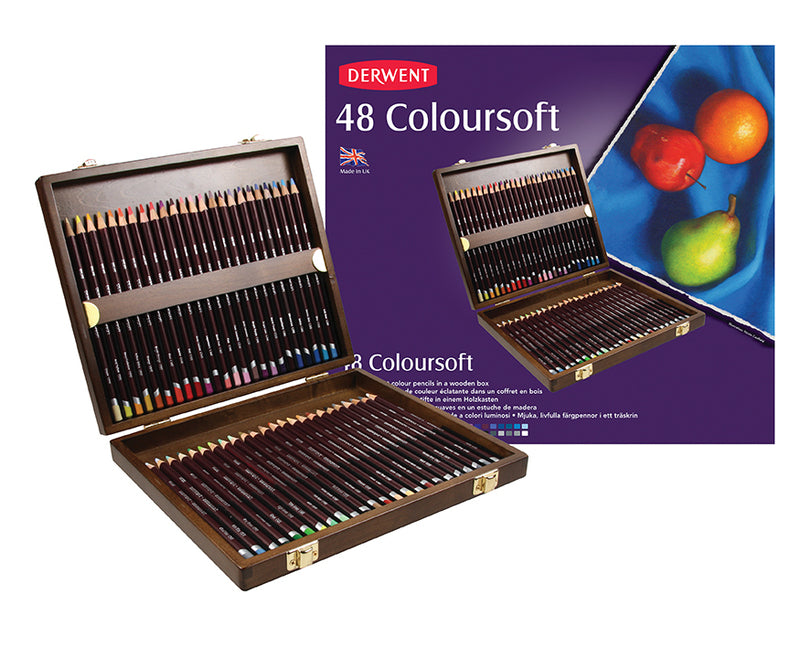 Derwent Coloursoft Pencils 48 Wooden Box 2301660