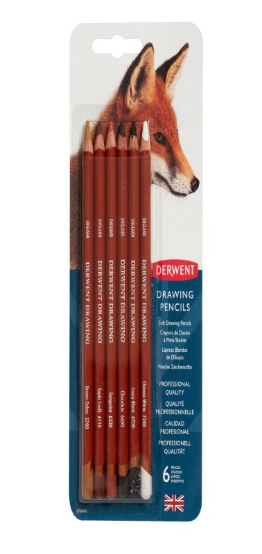 Derwent Drawing Pencils Blister Of 6 0700476
