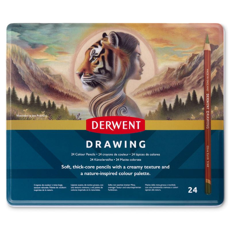 Derwent Drawing Pencil Tin Of 24 0700672