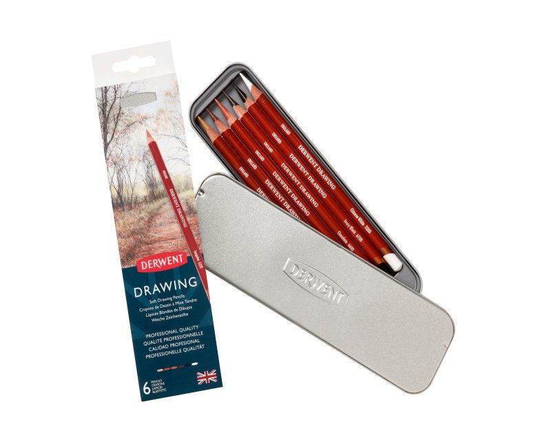 Derwent Drawing Pencil 6 Tin 701089