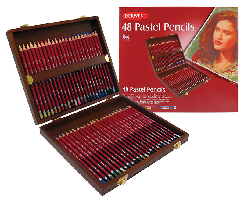 Derwent Pastel Pencil 48 Wooden Box 700644