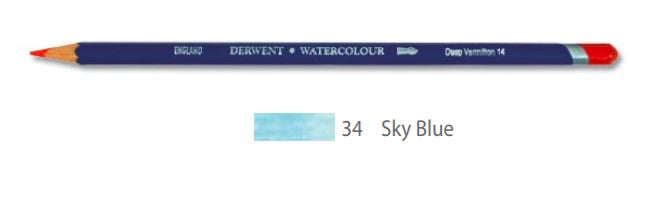 Derwent Watercolour Pencil 34 Sky Blue 32834