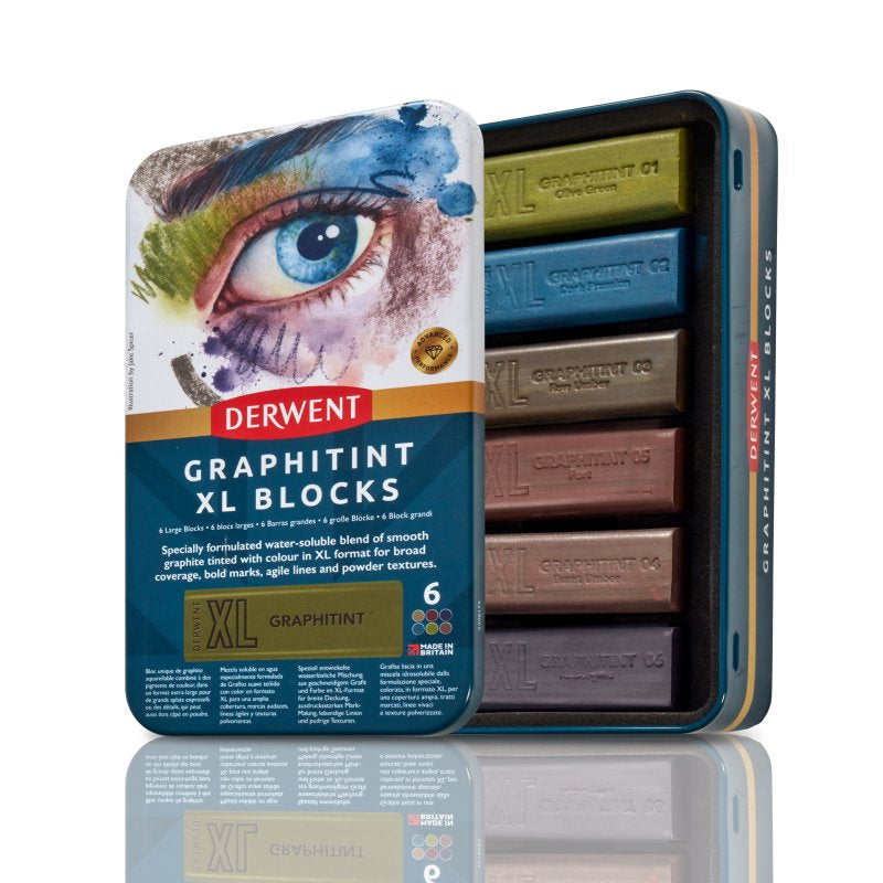 Derwent Graphitint Xl Blocks Tin Of 6 2306175