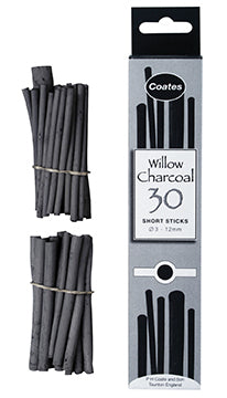 Coates Charcoal 30 Short Stick (Assorted Diameters) Artasl
