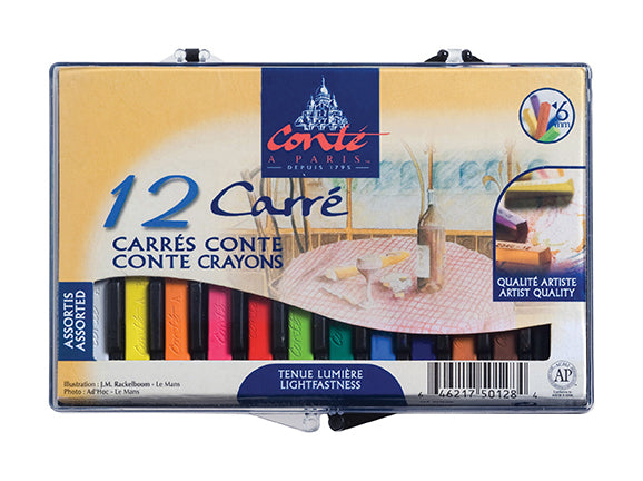 Conte Carres Crayons 12 Assorted 9750128 50244