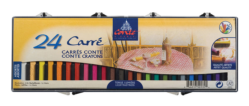 Conte Carres Crayons 24 Assorted 9750131