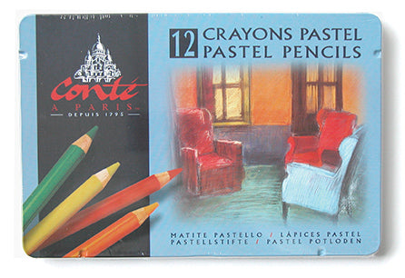 Conte Pastel Pencils Tin Of 12 2181-9500015