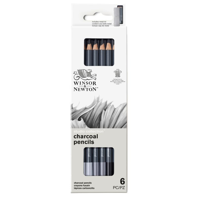 Wn Studio Collection Charcoal Pencil 6 Assorted 0490025