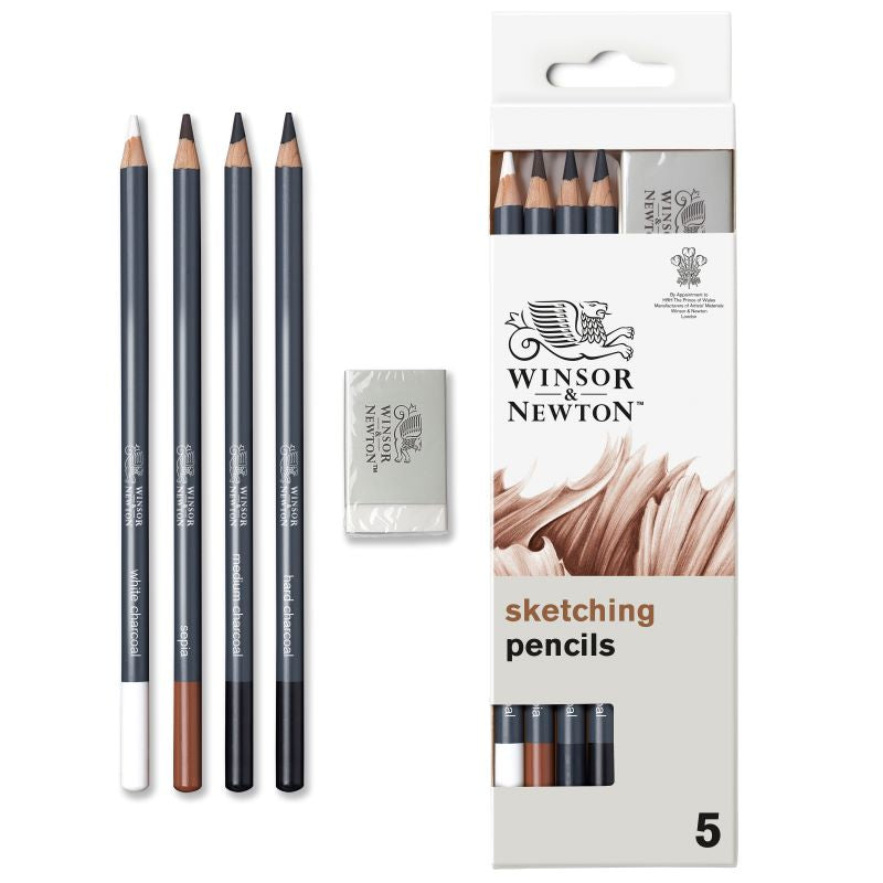 Wn Studio Collection Sketching Set X 4 With Eraser 0490009