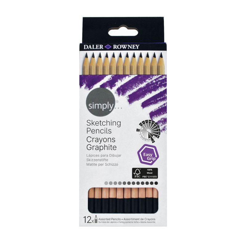 DALER-ROWNEY Simply Hexagonal Sketch Pencil 12Pcs Set