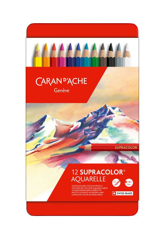 Caran d’Ache 12 Supracolor Soft Aqua Pencils 3888 312