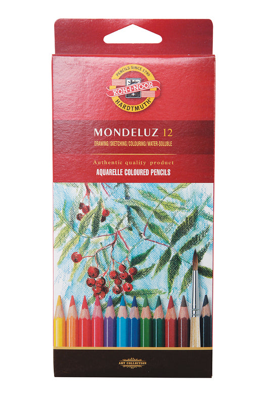 Koh-I-Noor Mondeluz 12 Aqua W/Soluble Pencils Fruit