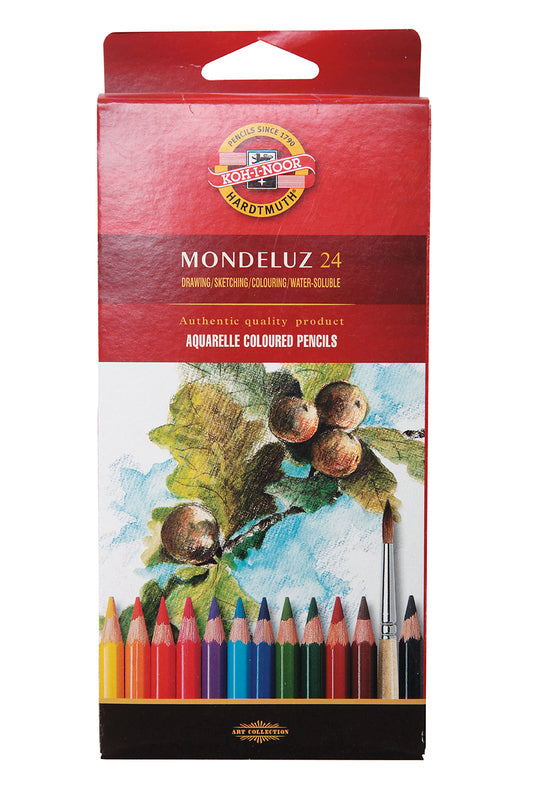 Koh-I-Noor Mondeluz 24 Aqua W/Soluble Pencils