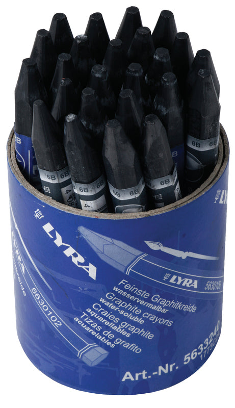 LYRA Graph Crayons Water Soluble 24Pcs Pot (Rrp Inc Vat Per Pc: £2.00)