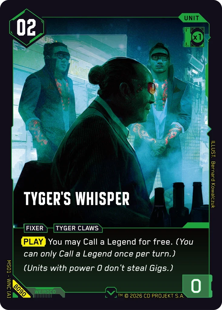 Tyger's Whisper — Welcome to Night City — Beta / β090 / Common