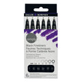 DALER-ROWNEY Simply Black Fineliner 6Pcs Set