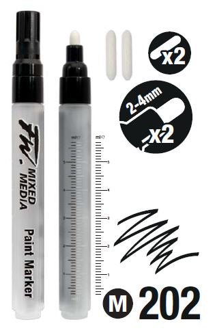 DALER-ROWNEY Fw Marker Set 2X2-4 mm Round & Nibs