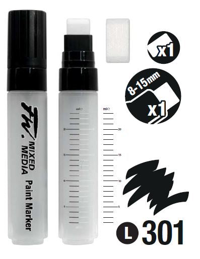 DALER-ROWNEY Fw Marker Set 8-15 mm Large Flat & Nib