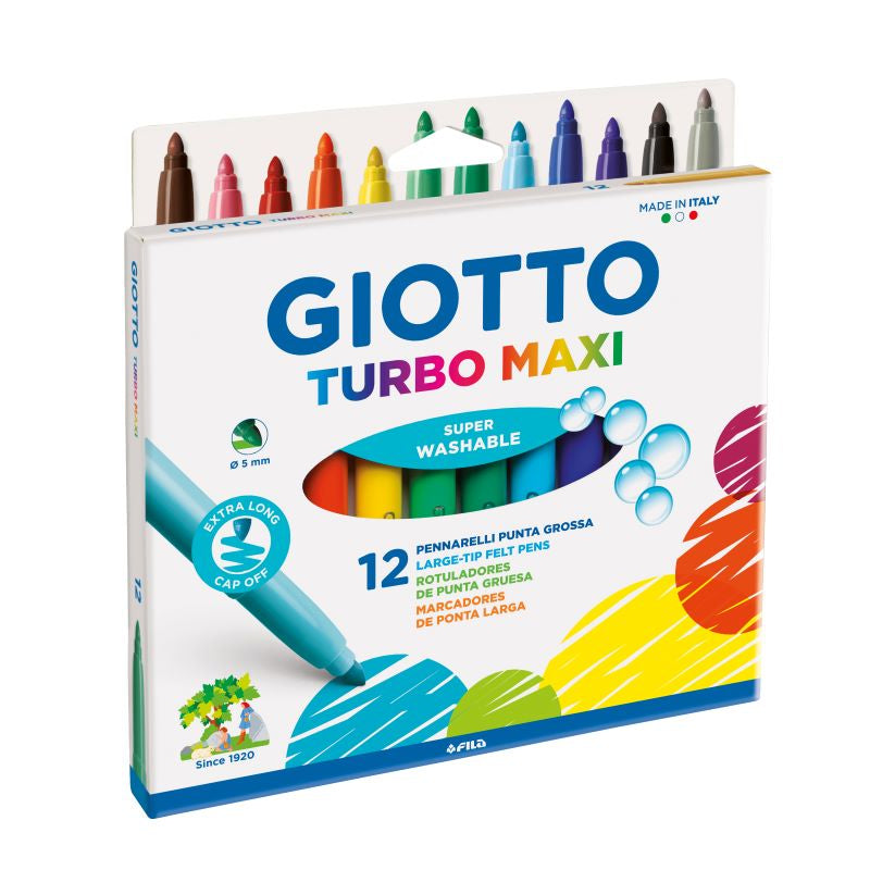 GIOTTO Turbo Maxi Felt Tip Pen 12Pcs Set