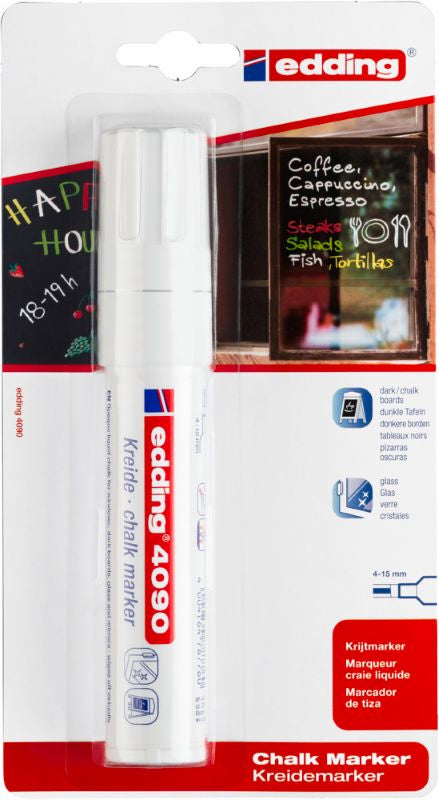 edding E-4090/1 Bl Prof Chalk Marker White 4-4090-1-1049