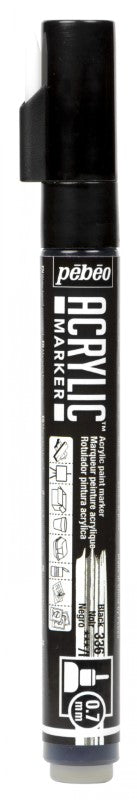 Pébéo Acrylic Marker 0.7 Tip Black 201336