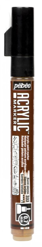 Pébéo Acrylic Marker 0.7 Tip Burnt Sienna 201333