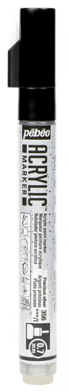 Pébéo Acrylic Marker 0.7 Tip Precious Silver 201356