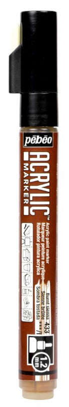 Pébéo Acrylic Marker 1.2 Tip Burnt Sienna 201433