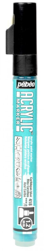Pébéo Acrylic Marker 1.2 Tip Caribbean Blue 201418