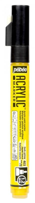 Pébéo Acrylic Marker 1.2 Tip Dark Yellow 201403