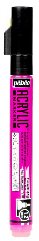 Pébéo Acrylic Marker 1.2 Tip Fluorescent Pink 201443
