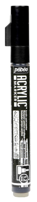 Pébéo Acrylic Marker 1.2 Tip Precious Black 201455
