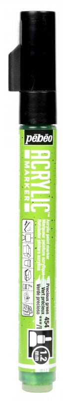 Pébéo Acrylic Marker 1.2 Tip Precious Green 201454