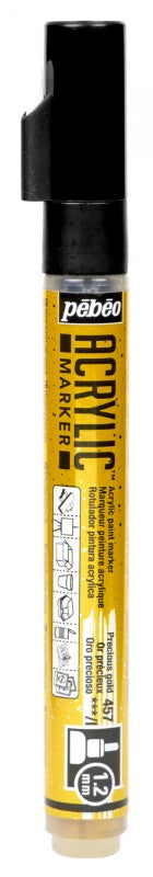Pébéo Acrylic Marker 1.2 Tip Precious Gold 201457