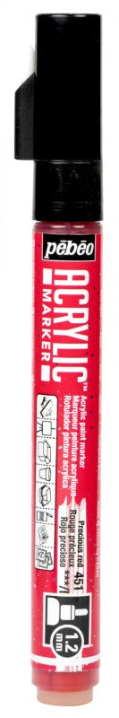 Pébéo Acrylic Marker 1.2 Tip Precious Red 201451
