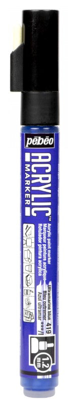 Pébéo Acrylic Marker 1.2 Tip Ultramarine Blue 201419