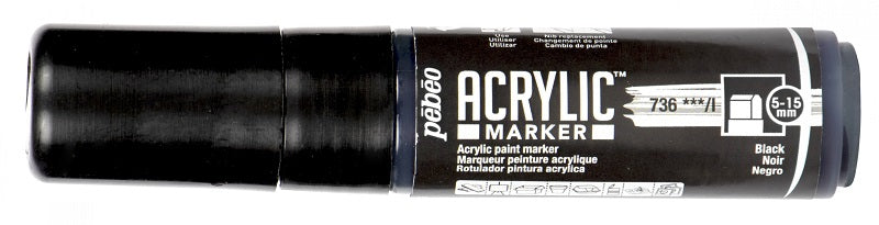Pébéo Acrylic Marker 5-15 mm Tip Black 201736