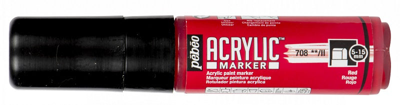 Pébéo Acrylic Marker 5-15 mm Tip Red 201708