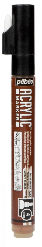 Pébéo Acrylic Marker 4 mm Tip Burnt Sienna 201533