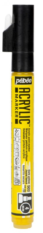 Pébéo Acrylic Marker 4 mm Tip Dark Yellow 201503