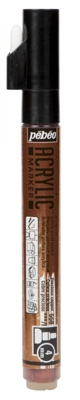 Pébéo Acrylic Marker 4 mm Tip Precious Copper 201558