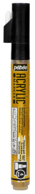 Pébéo Acrylic Marker 4 mm Tip Precious Gold 201557