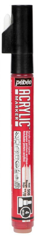 Pébéo Acrylic Marker 4 mm Tip Red 201508